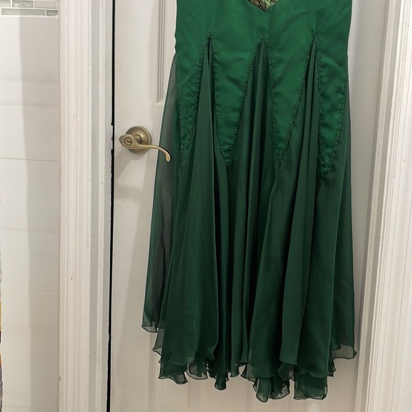 One of a kind tailored prom dress with fabrics from 2004 with shawl. Size Large. - Picture 3 of 12